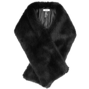 Reiss Gypsy Faux Fur Scarf in Slate NWT